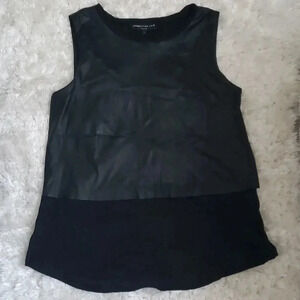 GENERATION love New York faux leather shirt size L